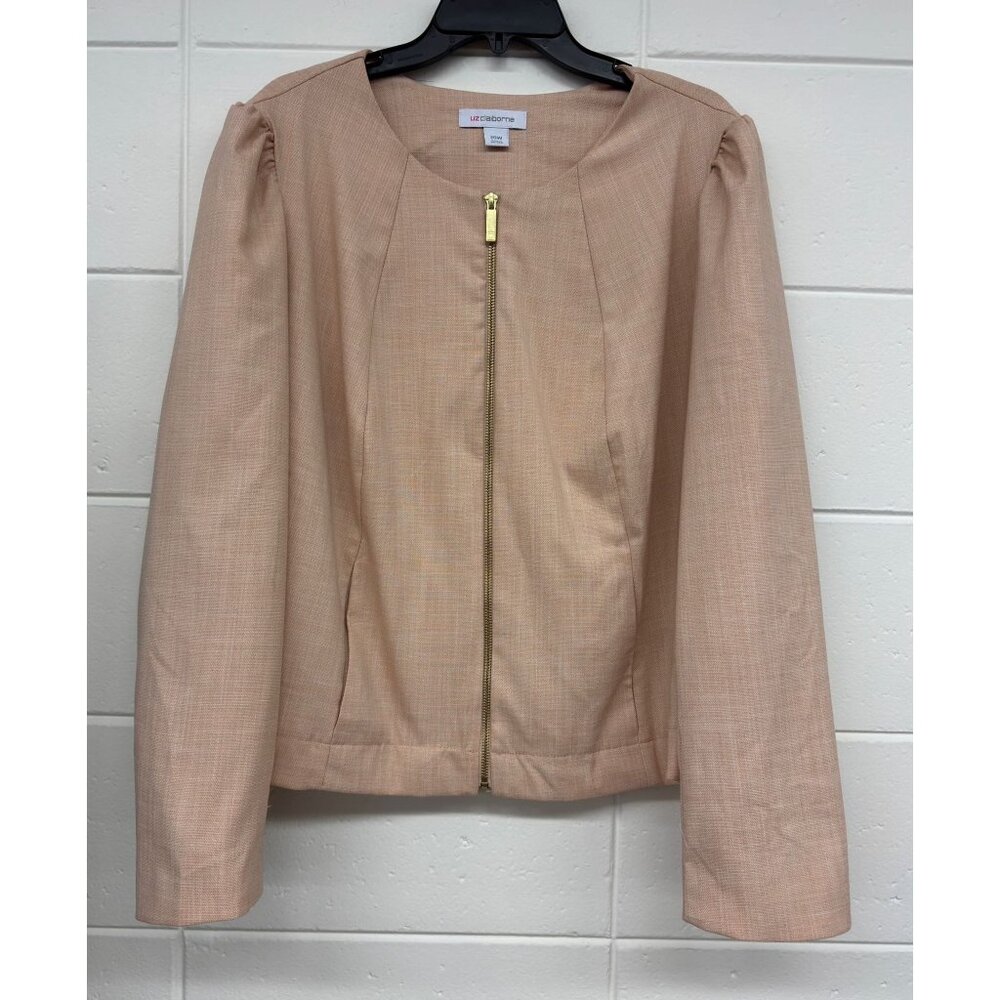 Liz Claiborne Pale Peach Women's Zip Blazer Jacket Size 20W